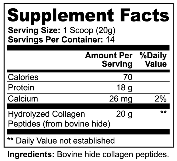 Grass-Fed Hydrolyzed Collagen Peptides → Strength & Glow Collagen